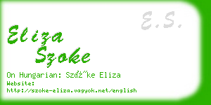 eliza szoke business card